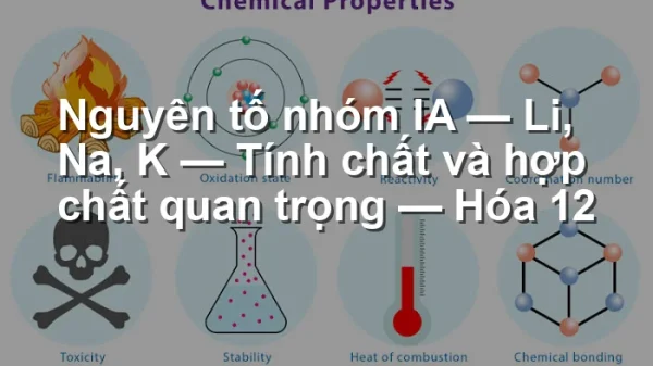 Nguyên tố nhóm IA — Li, Na, K — Tính chất và hợp chất quan trọng — Hóa 12