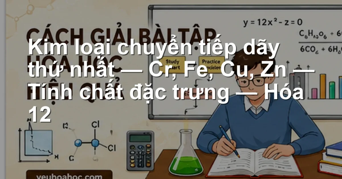 Kim loại chuyển tiếp dãy thứ nhất — Cr, Fe, Cu, Zn — Tính chất đặc trưng — Hóa 12