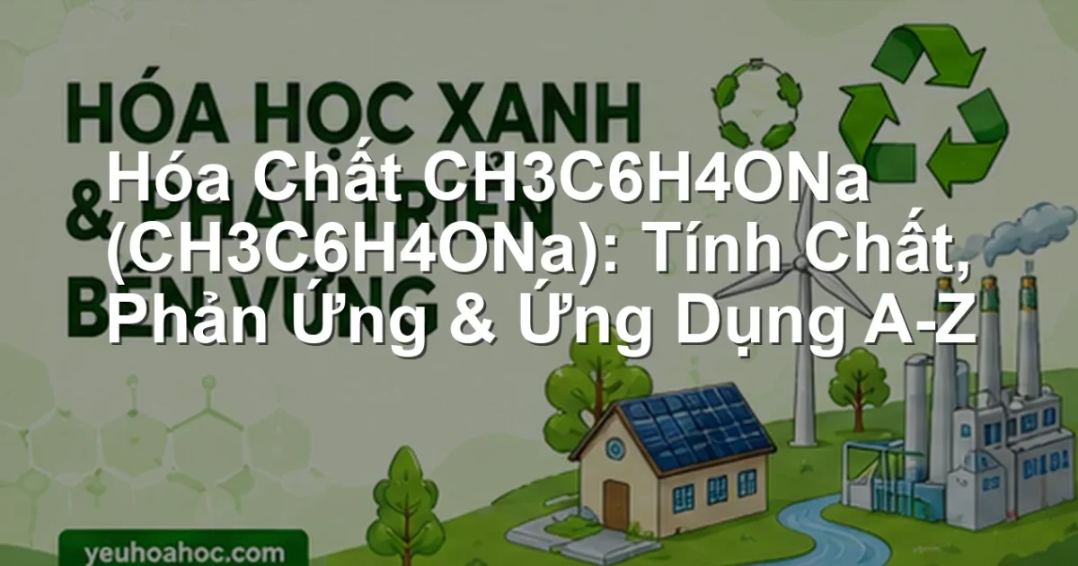 Hóa Chất CH3C6H4ONa (CH3C6H4ONa): Tính Chất, Phản Ứng & Ứng Dụng A-Z