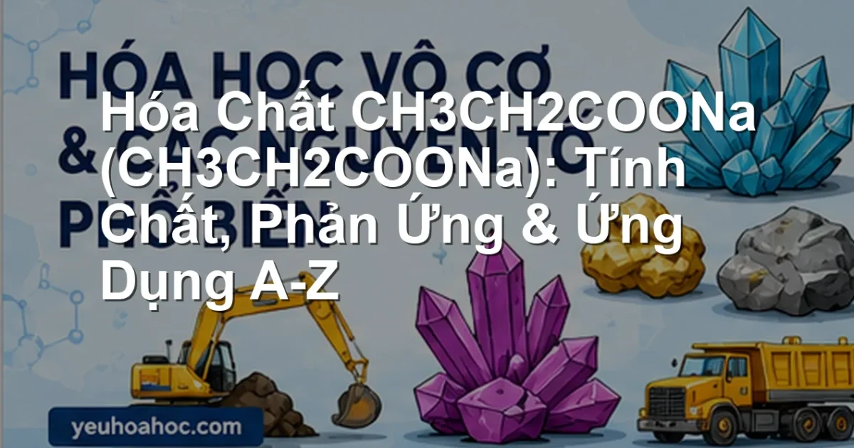 Hóa Chất CH3CH2COONa (CH3CH2COONa): Tính Chất, Phản Ứng & Ứng Dụng A-Z
