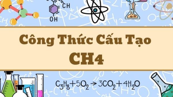 Công thức cấu tạo của CH4 và cấu trúc phân tử metan cơ bản