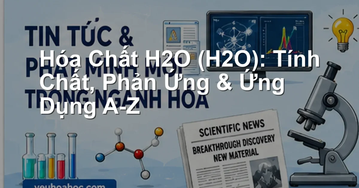 Hóa Chất H2O (H2O): Tính Chất, Phản Ứng & Ứng Dụng A-Z