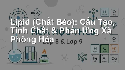 Lipid (Chất Béo): Cấu Tạo, Tính Chất & Phản Ứng Xà Phòng Hóa