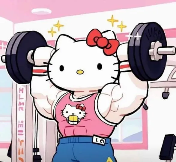 Meme Cơ Bắp – Ảnh Chế Muscle Khoe Cơ Hài Hước Hot 💪 15 Hello Kitty tập gym