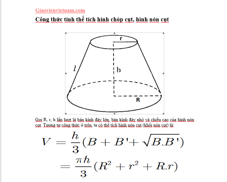 Phương pháp giải các dạng bài tập về hình chóp cụt