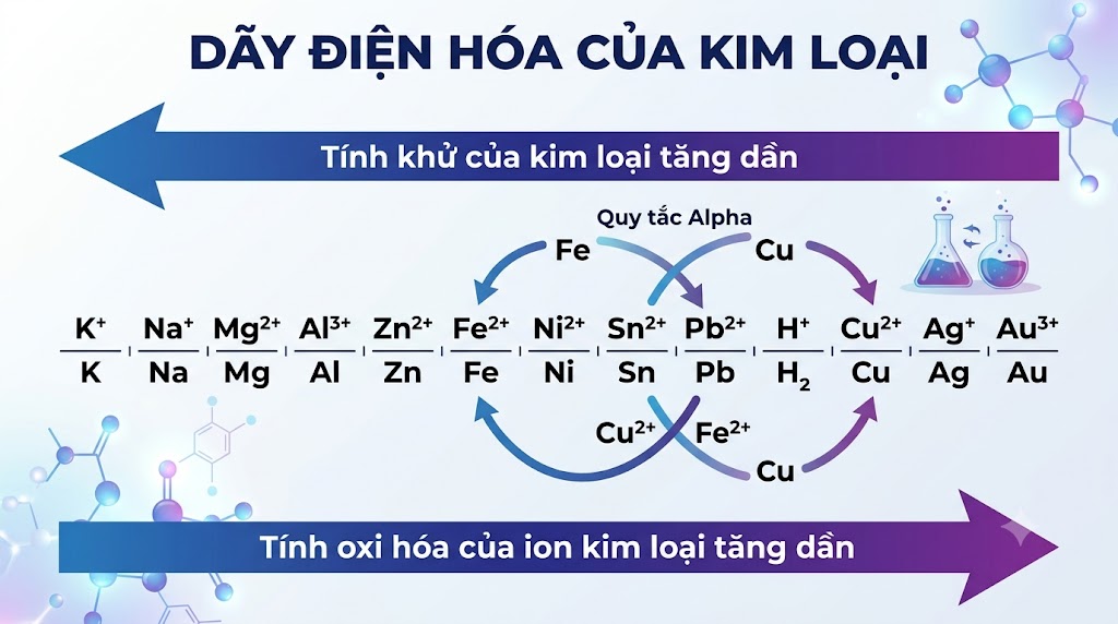 Dãy điện hóa kim loại 1 dãy điện hóa kim loại chuẩn nhất