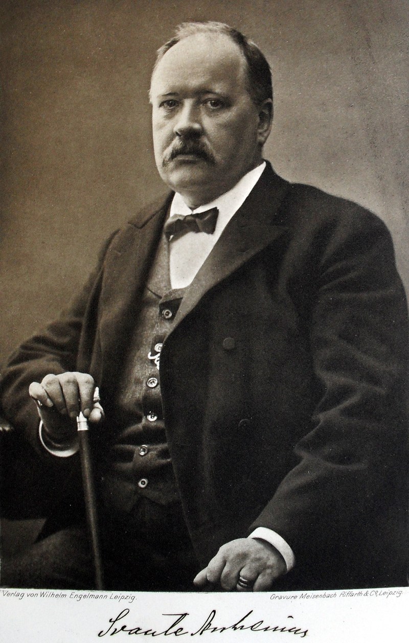 Nhà hóa học Svante Arrhenius trong phòng thí nghiệm tại Stockholm