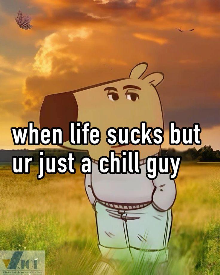 Chill Guy Meme – Ảnh Chế Chó Bình Thản Hot TikTok 🐕 56 Chill guy nghiêm túc meme chế